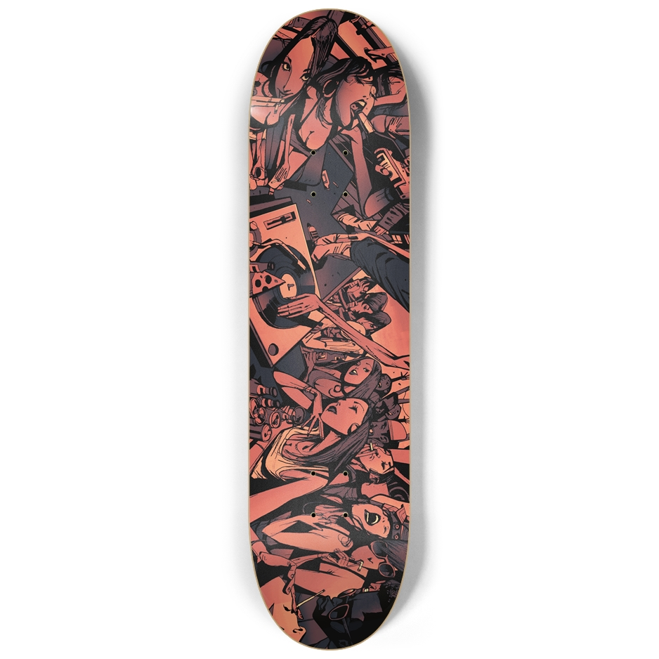 Red Party [Remaster] | 100% Canadian Maple Skateboard Deck